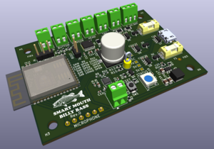 Rev.0 board 3D preview in Kicad