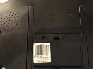 Back shell showing the switch
